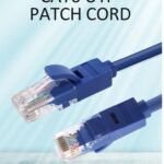 Premium Shielded CAT6A Ethernet Patch Cord – Blue RJ45 Network Cable for High-Speed Data Transfer