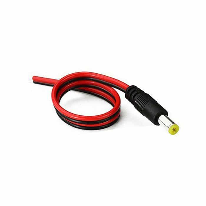 2.1mm/5.5mm Male DC Power Lead Adapter – 100mm Fly Leads, 20AWG for CCTV, LED, and Audio Devices