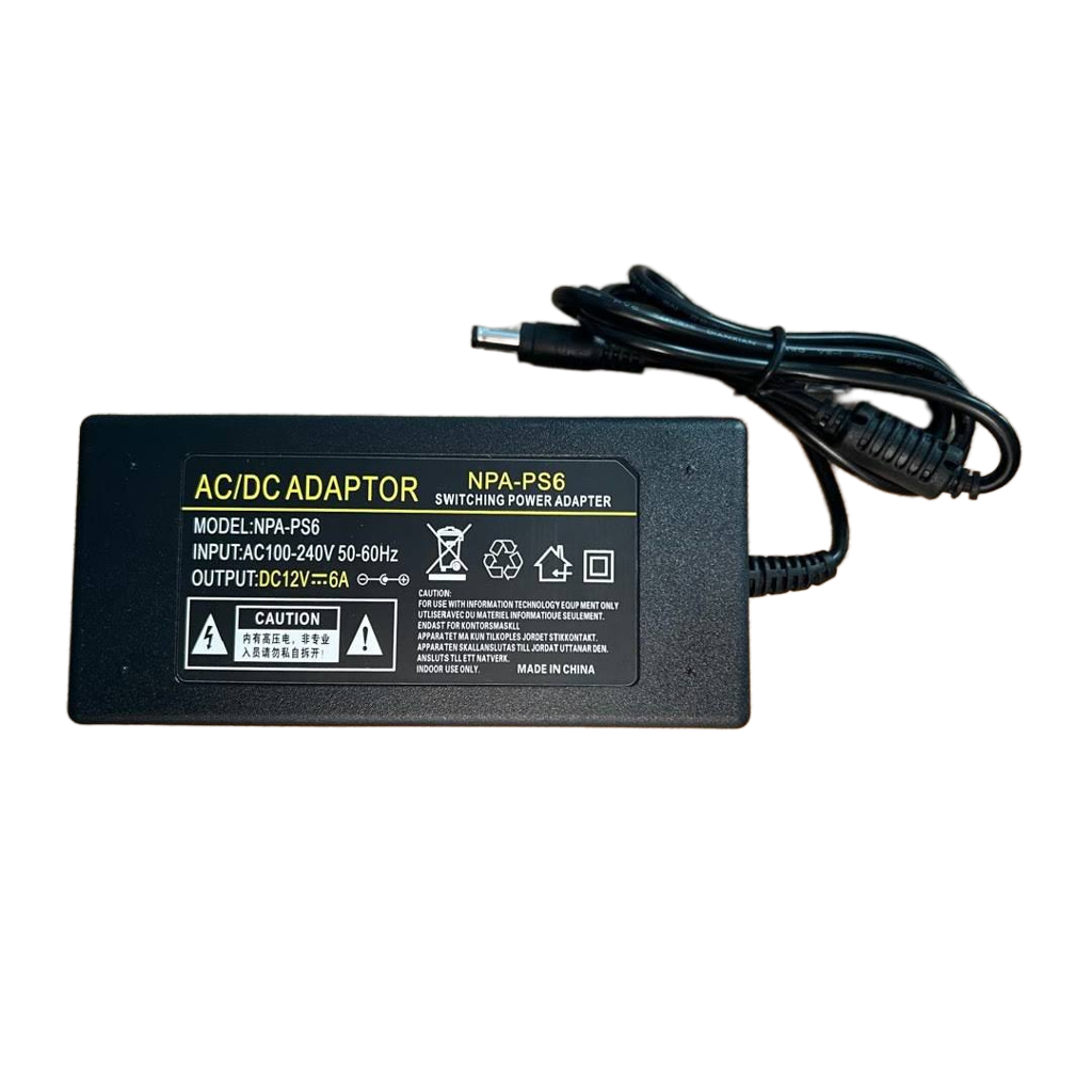 High-Capacity 12V DC Power Adapters for CCTV Systems – 2A, 3A, 5A, 6A Output, AC100-240V Input - Image 4