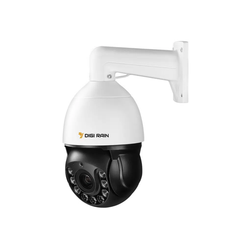 4K 8MP PTZ Dome Camera – 20X Optical Zoom, 360° Rotation, Two-Way Audio, Night Vision, IP66 Waterproof
