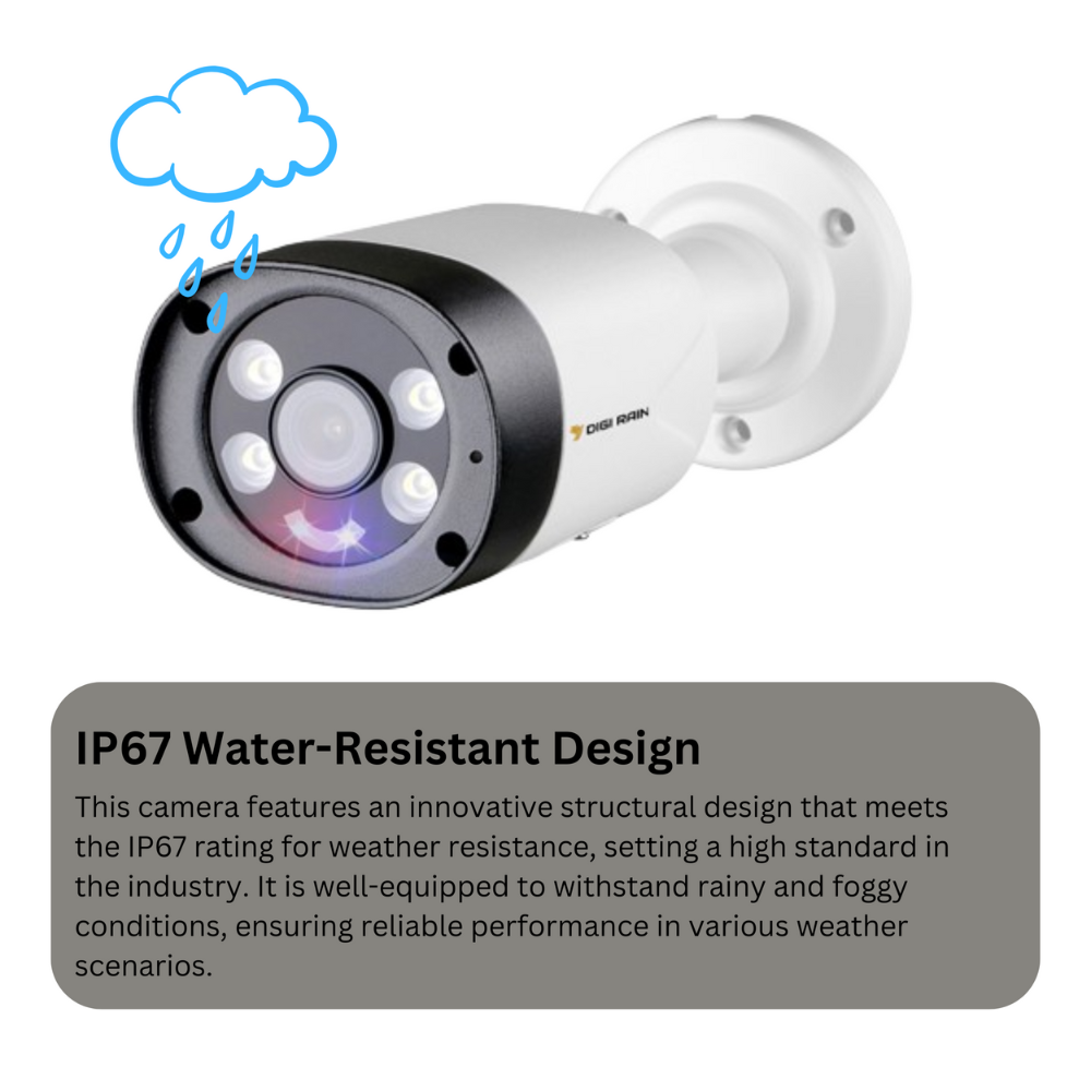4MP Bullet Camera – Dual Light Source, Two-Way Audio, Face Detection, IP67 Waterproof, Night Vision, Alarm Function - Image 3