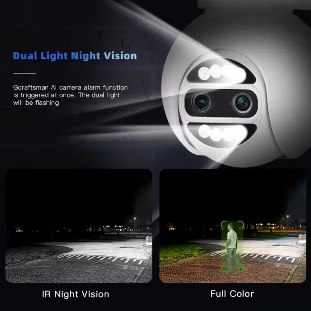 4MP PTZ Dome Camera – 8X Hybrid Zoom, Dual Light, Two-Way Audio, Face Detection, IP66 Waterproof, Night Vision - Image 6